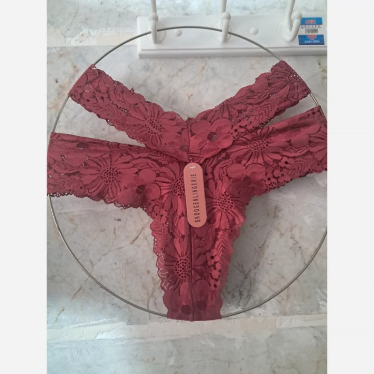 شورت دانتل فانتزی وارداتی فاق نخی فیری سایز XL,XXL