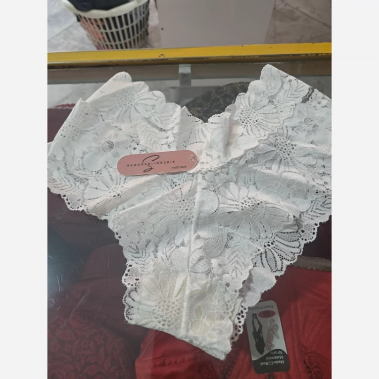 شورت دانتل فانتزی وارداتی فاق نخی فیری سایز XL,XXL